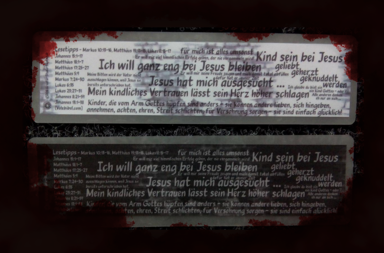 Bildlink zur Vorschau Lesezeichen schwarz weiss und invertiert Rückseite Graustufen oder invertiert Rückseite