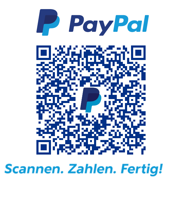 PayPal App QR Code zum Unterstützen des Kreativ Studio Nuding nutzen