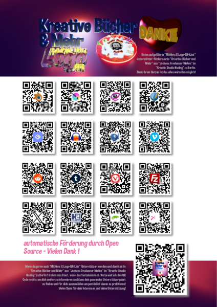 Waschzettel Anhang Danke Seite 3 Kreative Bücher und Mehr MitHerz & Logo-QR-Link Förderpaket 3