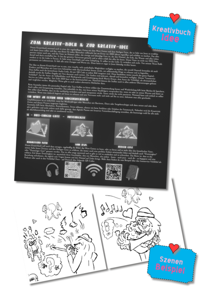 Waschzettel Cartoonheft Hirtenwahl Kreativbuch Idee & Szenen Beispiel Vorschaubild